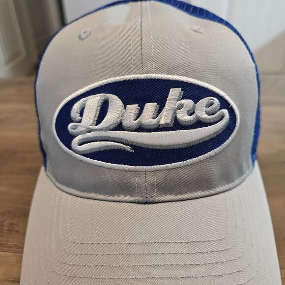 Vintage Duke University Blue Devils Trucker Hat Cap 90s DU Blue Gray NCAA Retro - Picture 2 of 8